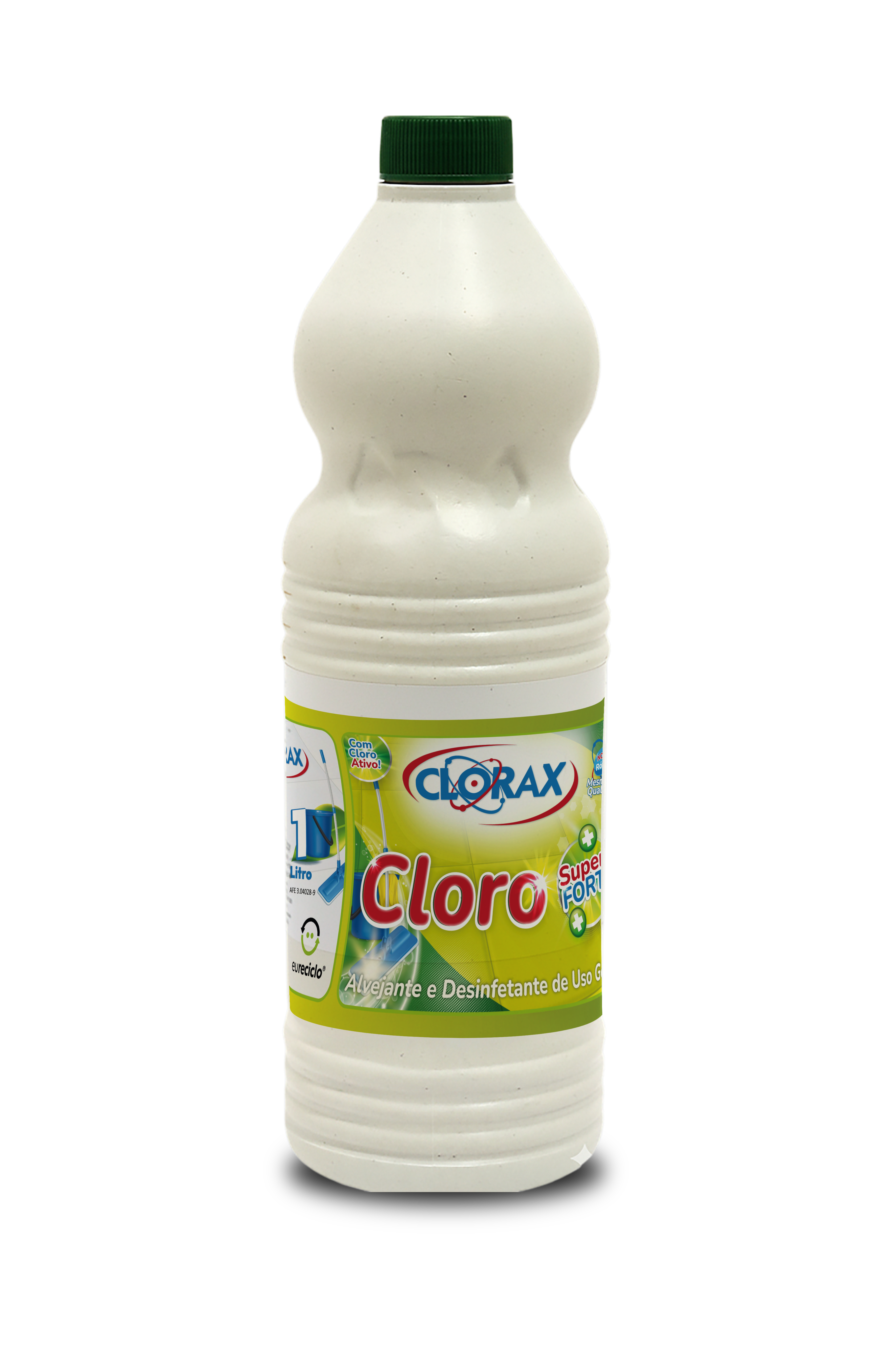 Garrafa de 1L do produto Cloro Super Forte